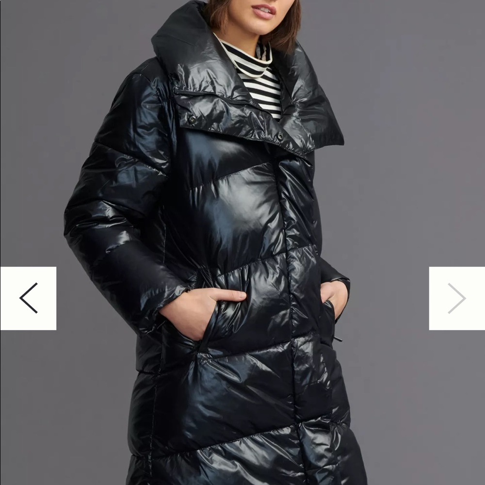 Anthropologie Mariska Black Puffer Coat